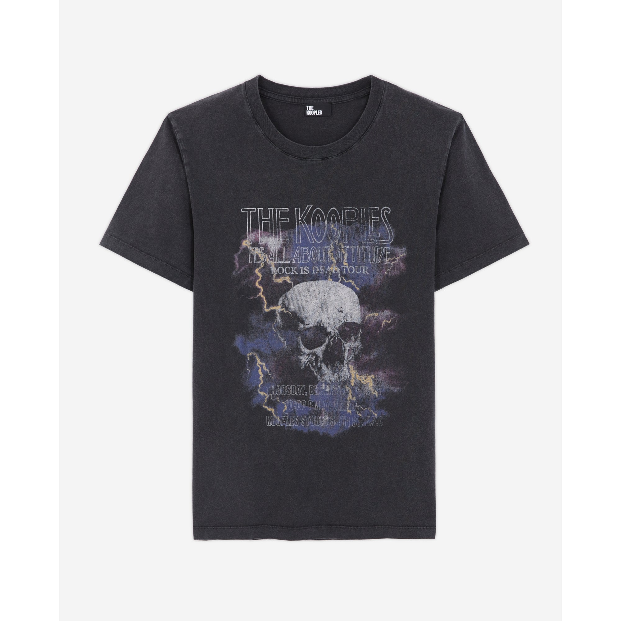 T-Shirt With Skull Screen Print | Women | Black Washed