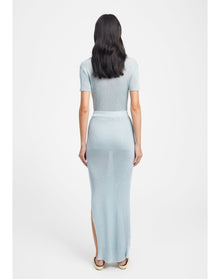 Tailor | Ribbed Maxi Skirt | Sky