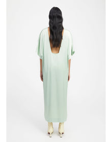 Talbot | Open-Back Satin Dress | Jade