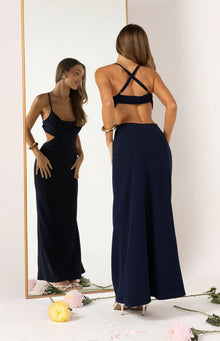 Taleah Crepe Formal Maxi Dress | Navy
