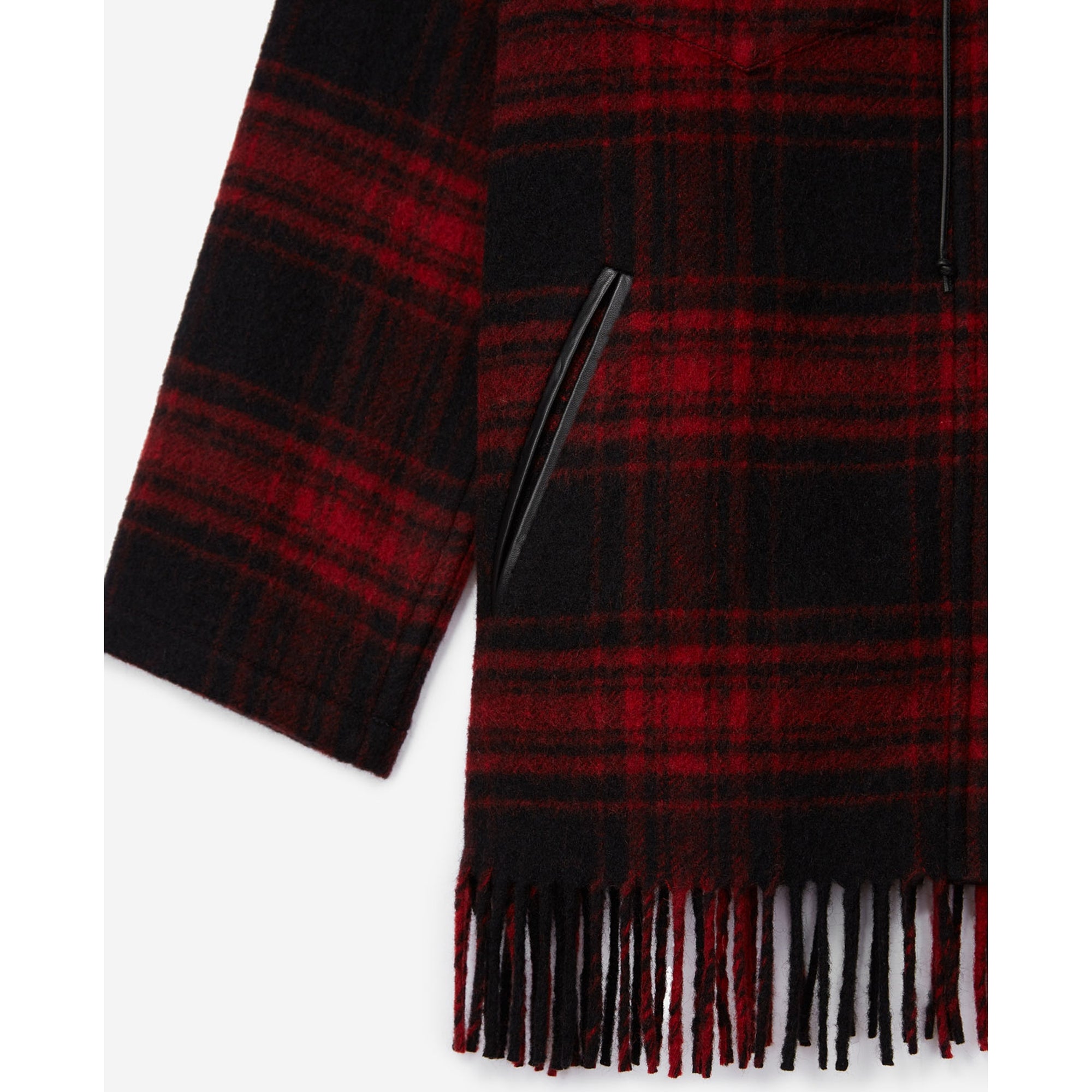 Tartan Wool Jacket | Women | Red x Black