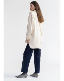 Terre | Oversized Cupro Shirt | Cream