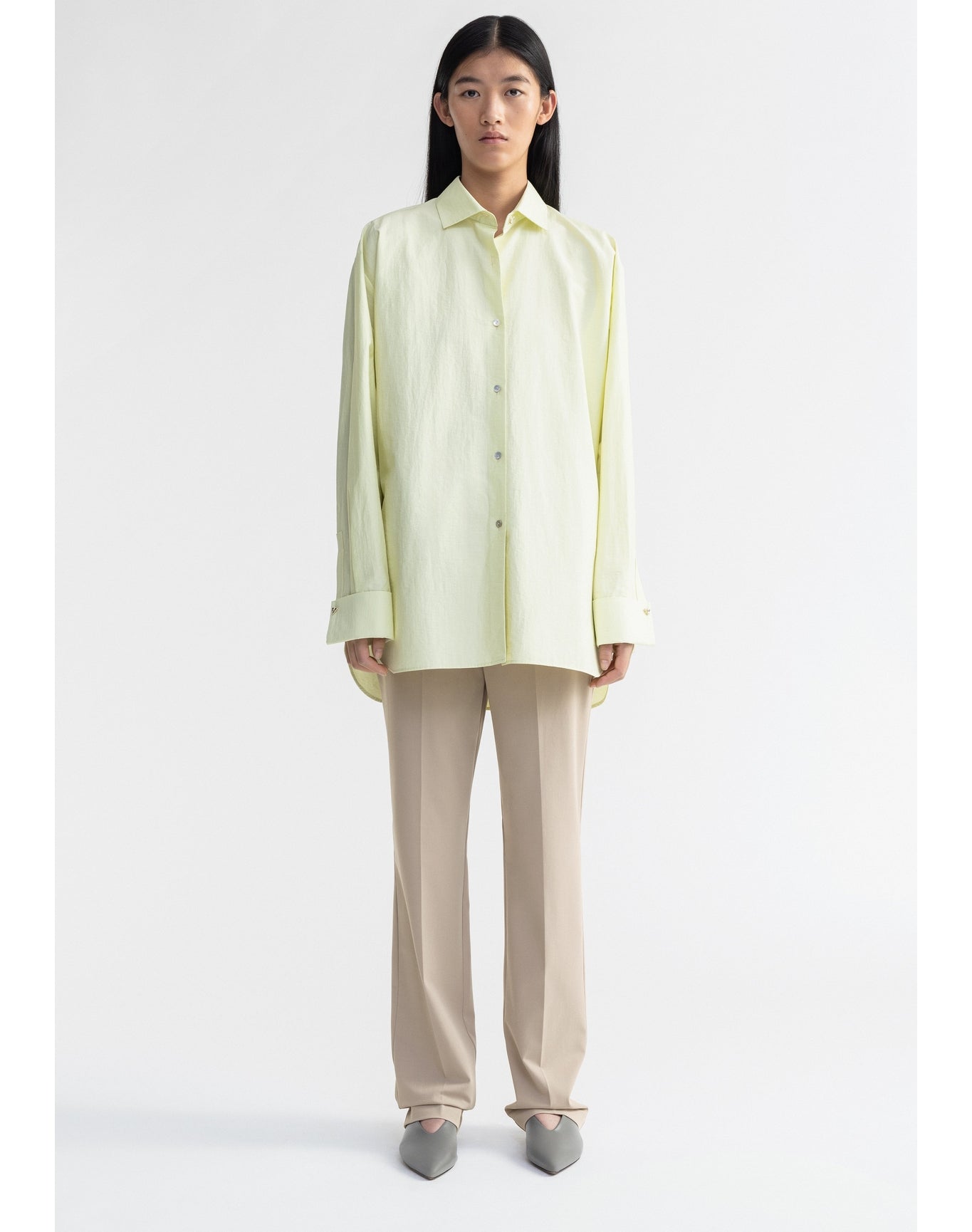 Terre | Oversized Poplin Shirt | Canary
