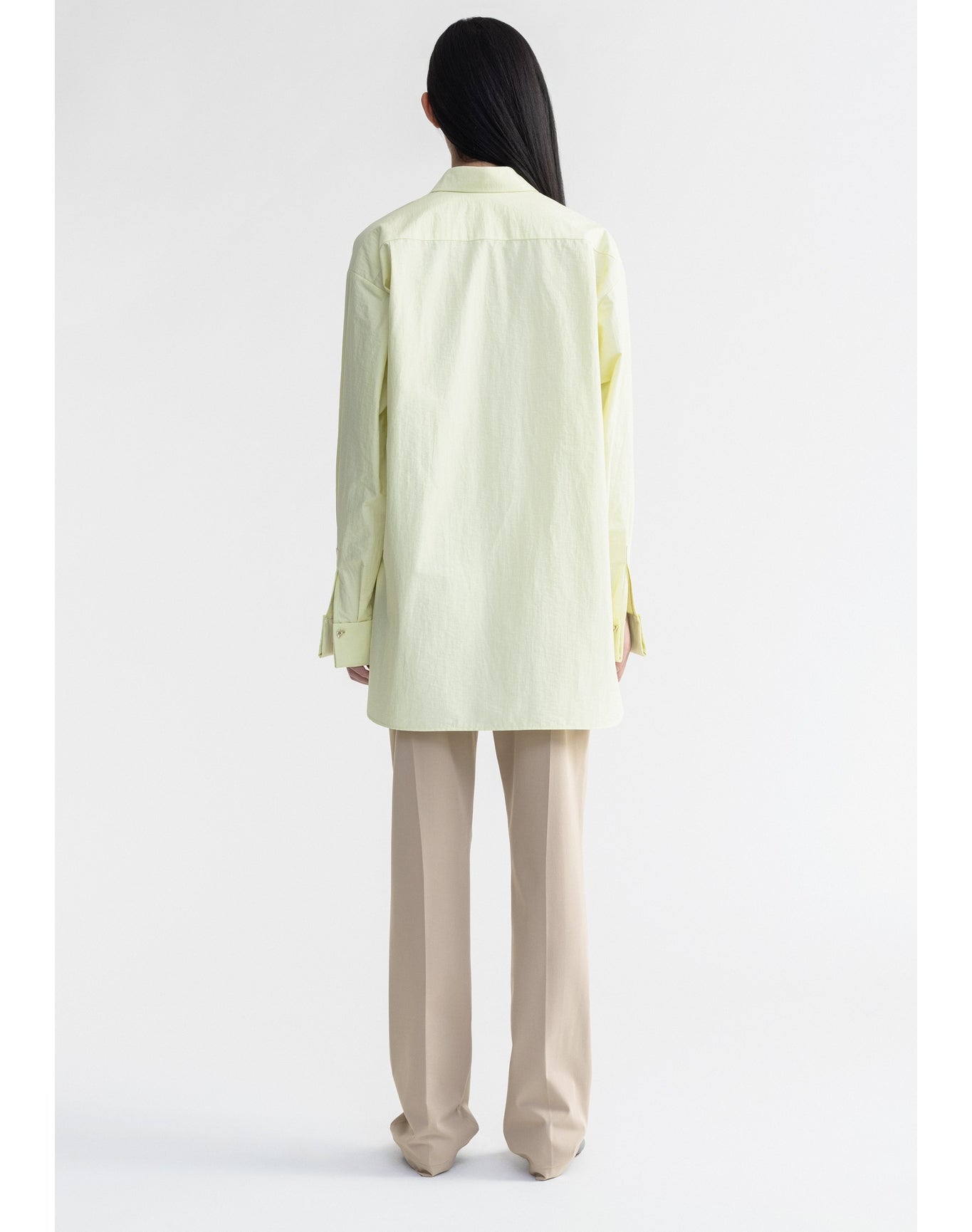 Terre | Oversized Poplin Shirt | Canary