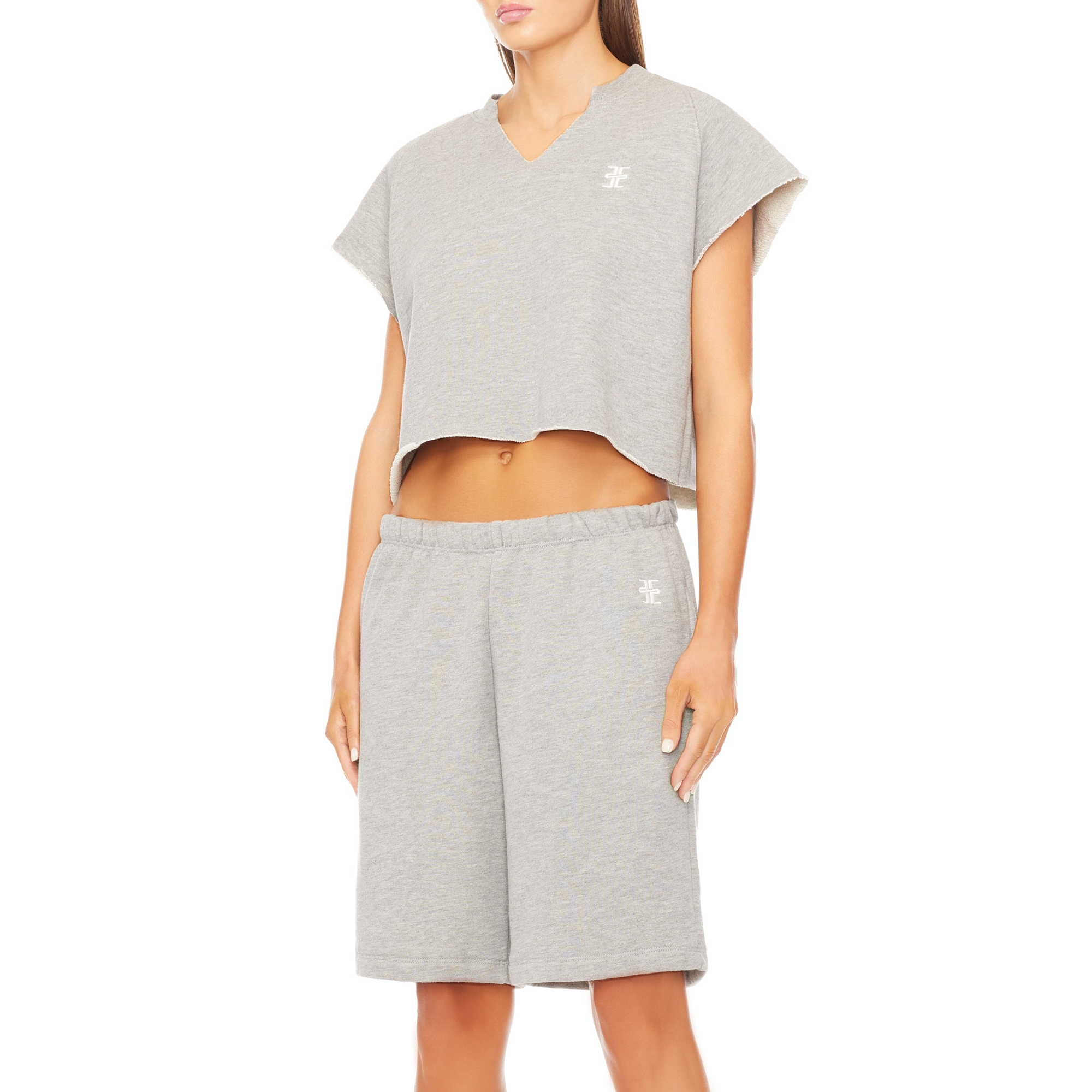 Terry Boyfriend Short | Heather Grey