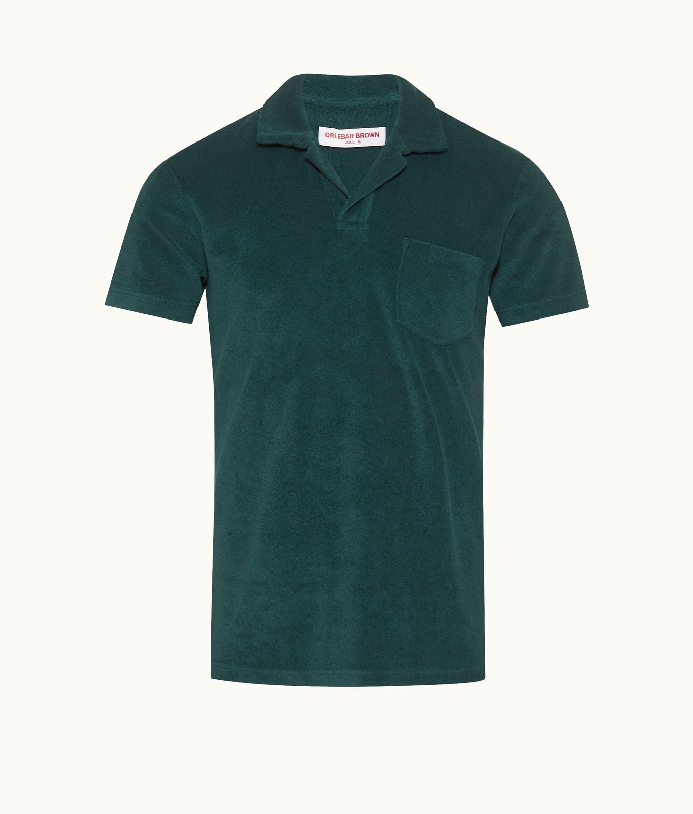 Terry Towelling Tailored Fit Cotton Towelling Polo Shirt | Peli Green