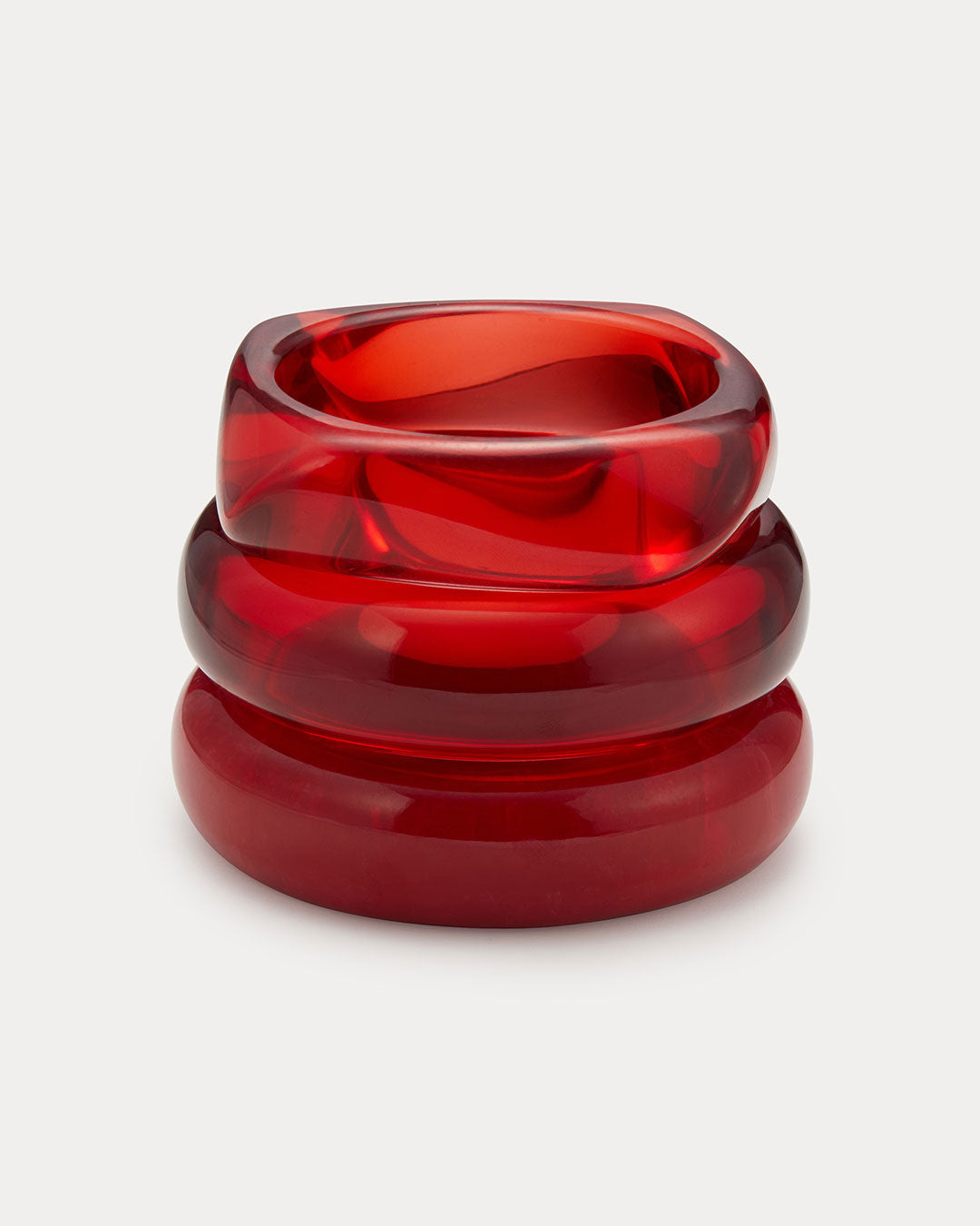 The Formentera Bangle Set | Red