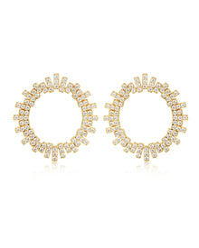 The Pave Ray Earrings | Plated Gold