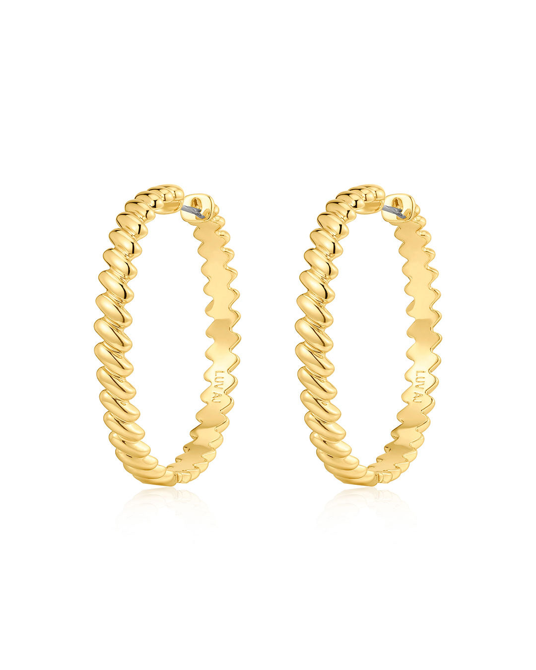 The Snake Chain Hoops | Gold