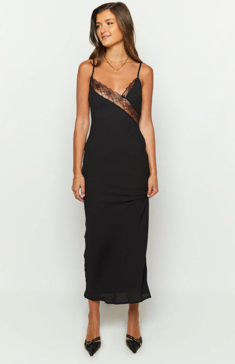 The Exclusive Lace Maxi Dress | Black