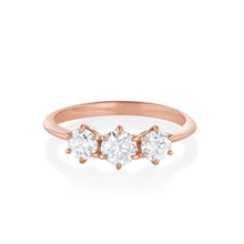 Women | The Maude Three–Stone Engagement Ring | 14k Rose Gold