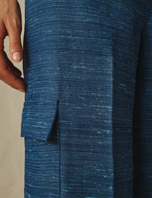 Womens | The Cargo Pants in Linen Slub | Indigo