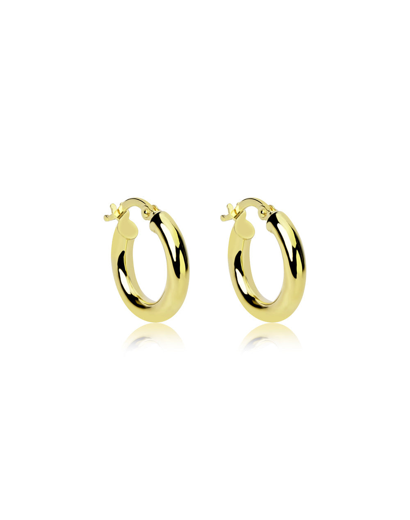 Thick Small Gold Hoop | 14kt Yellow Gold