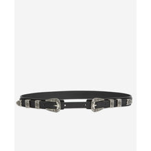 Thin Grained Leather Belt | Women | Black