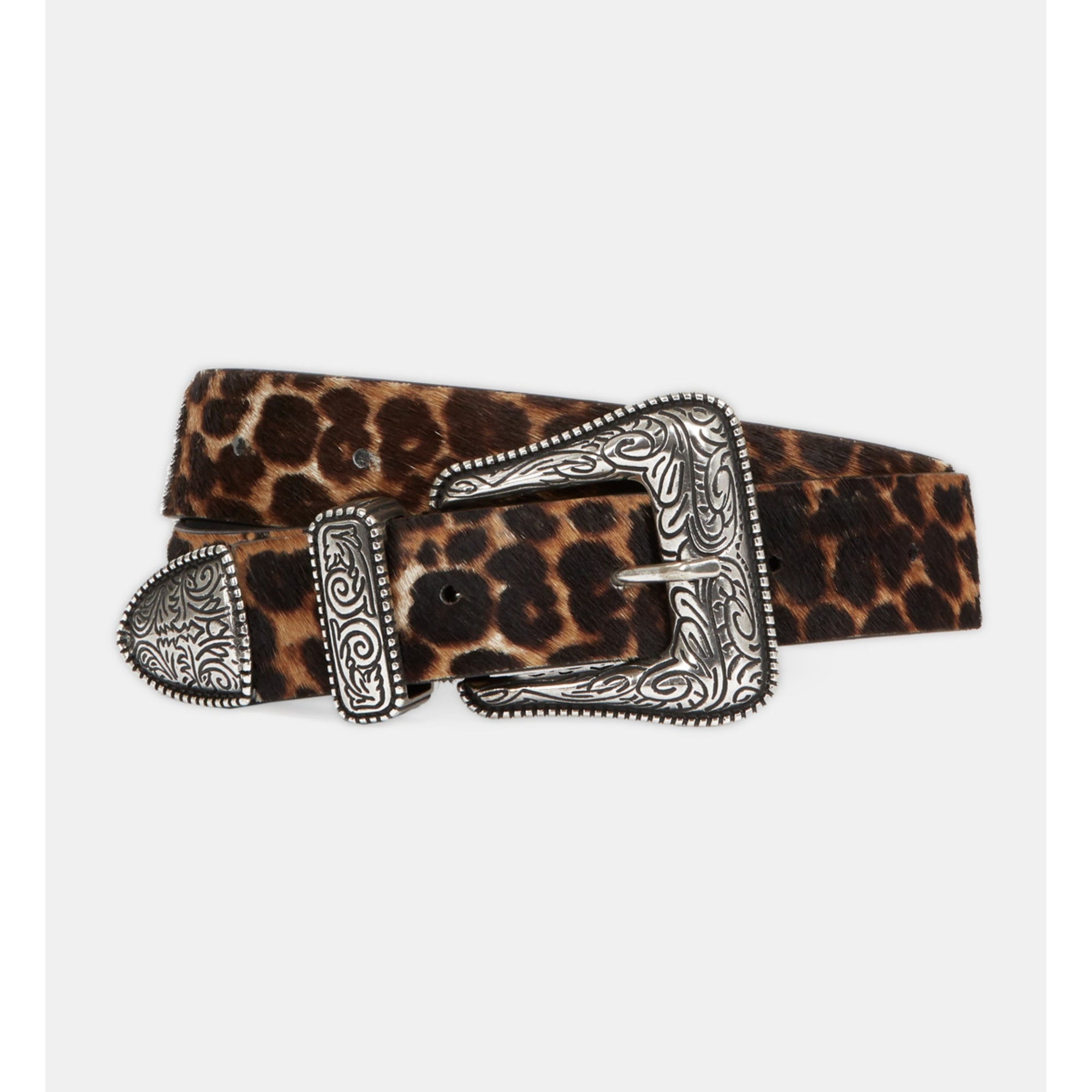 Thin Print Leather Belt | Women | Leopard