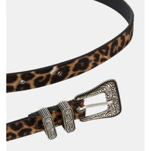 Thin Print Leather Belt | Women | Leopard