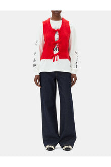Tie String Vest | Racing Red