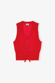 Tie String Vest | Racing Red