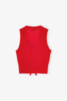 Tie String Vest | Racing Red