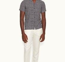 Travis Towelling Star Print Capri Collar Shirt | Night Iris