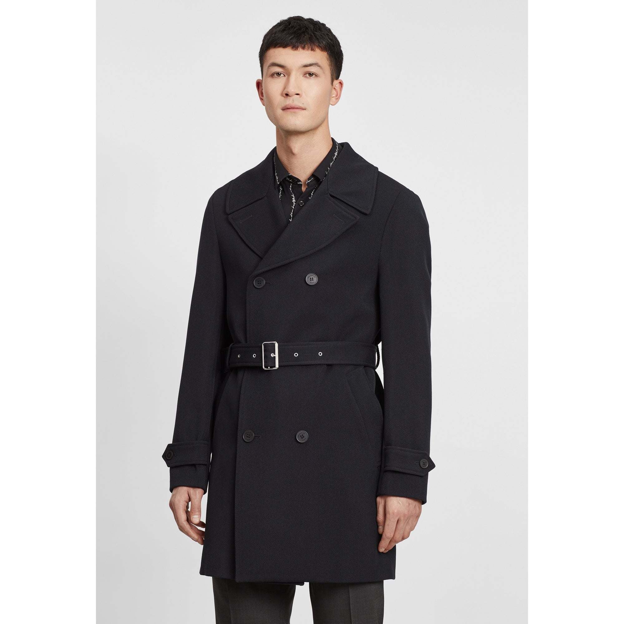 Trench Coat With Quilted Lining | Men | Navy Blue