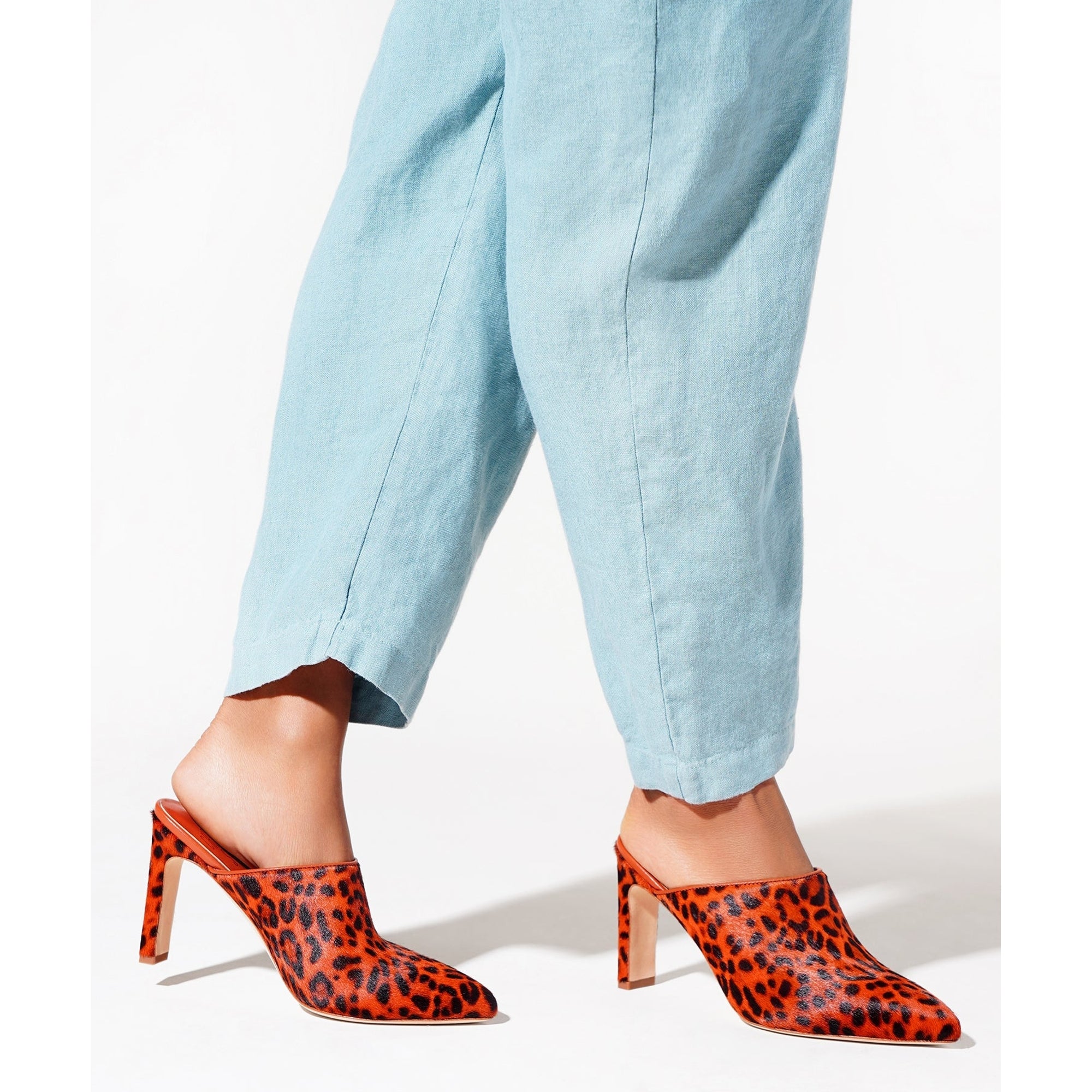 Tristan Pointy Toe Mule | Sienna Leopard