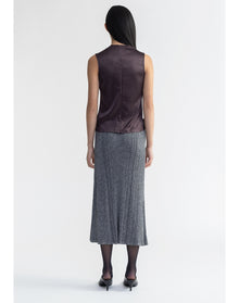 Tutu | Scoop-Neck Satin Top | Storm