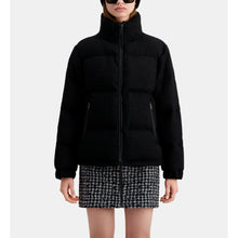 Tweed Puffer Jacket | Women | Black