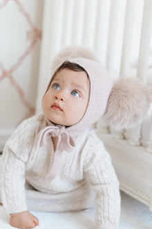 Unisex | Honeycomb Dusty Cashmere Bonnet | Pink