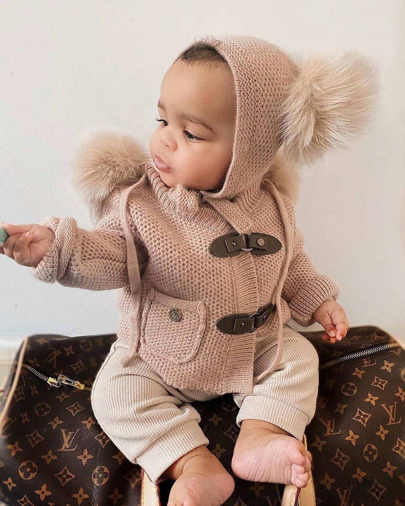 Unisex | Honeycomb Dusty Cashmere Pram Coat | Pink