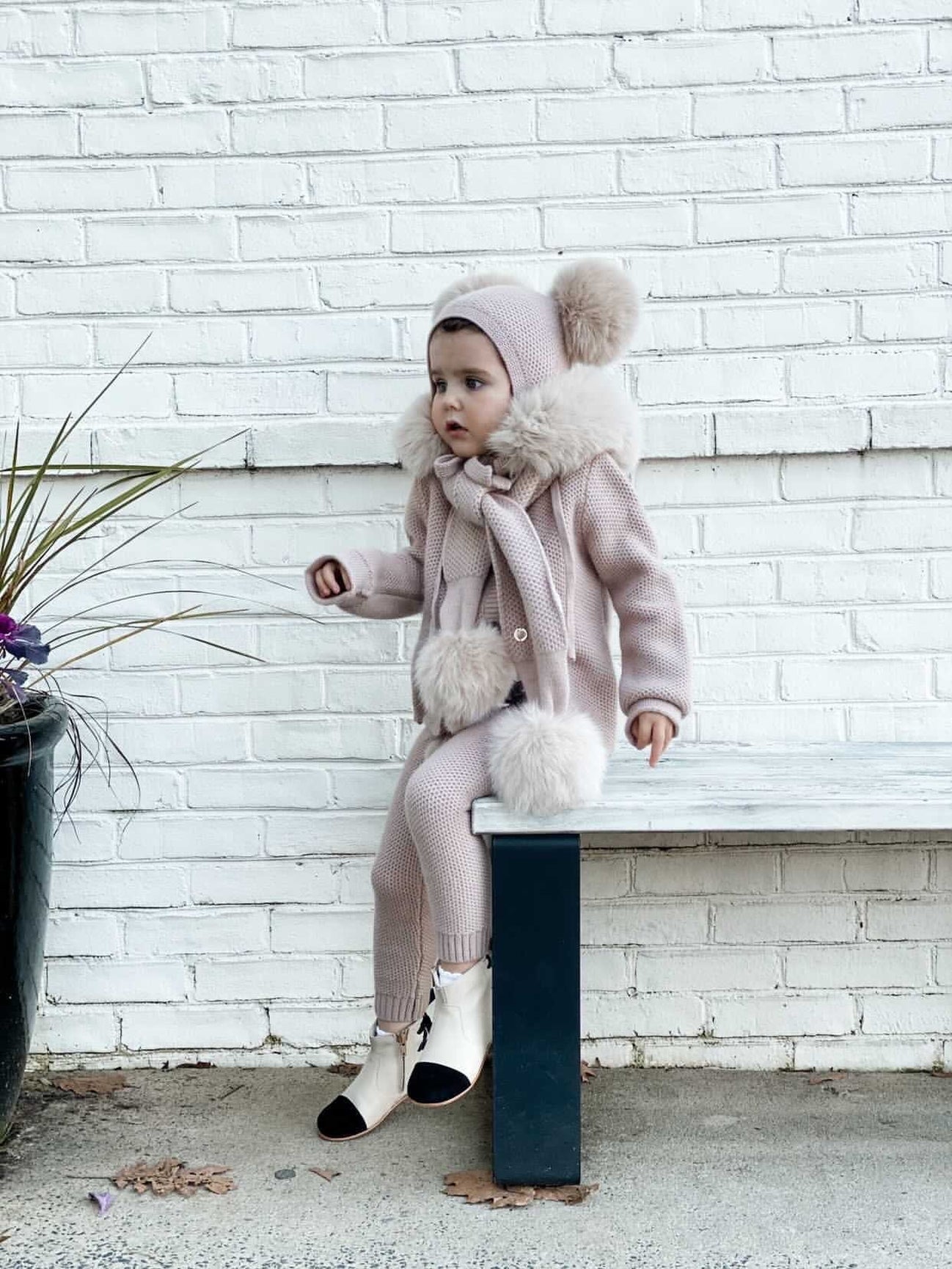 Unisex | Honeycomb Dusty Cashmere Pram Coat | Pink