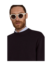 Unisex | Sunglasses Panthos Model with White Frame & Gold Details | White x Roviex