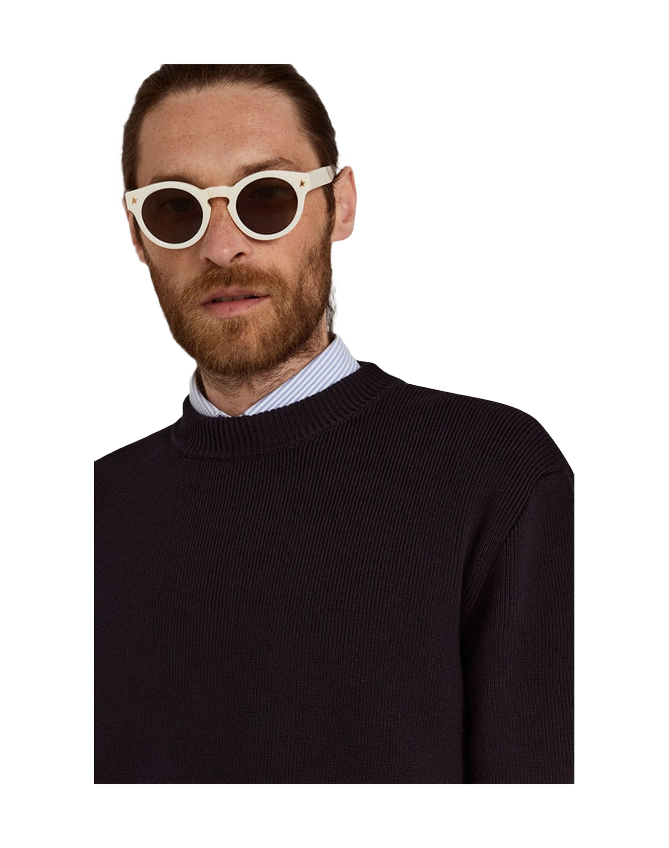 Unisex | Sunglasses Panthos Model with White Frame & Gold Details | White x Roviex