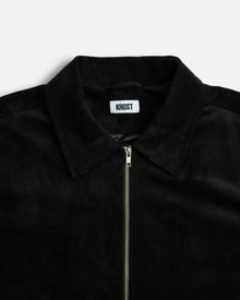 University Suede Zip Jacket | Black