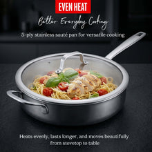 Saute Pan with Lid — 4-Qt. | Silver