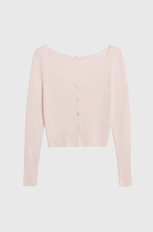 Light pink cardigan on a white background