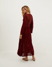 Knit Celina Bell Sleeve Top - Ponche XS