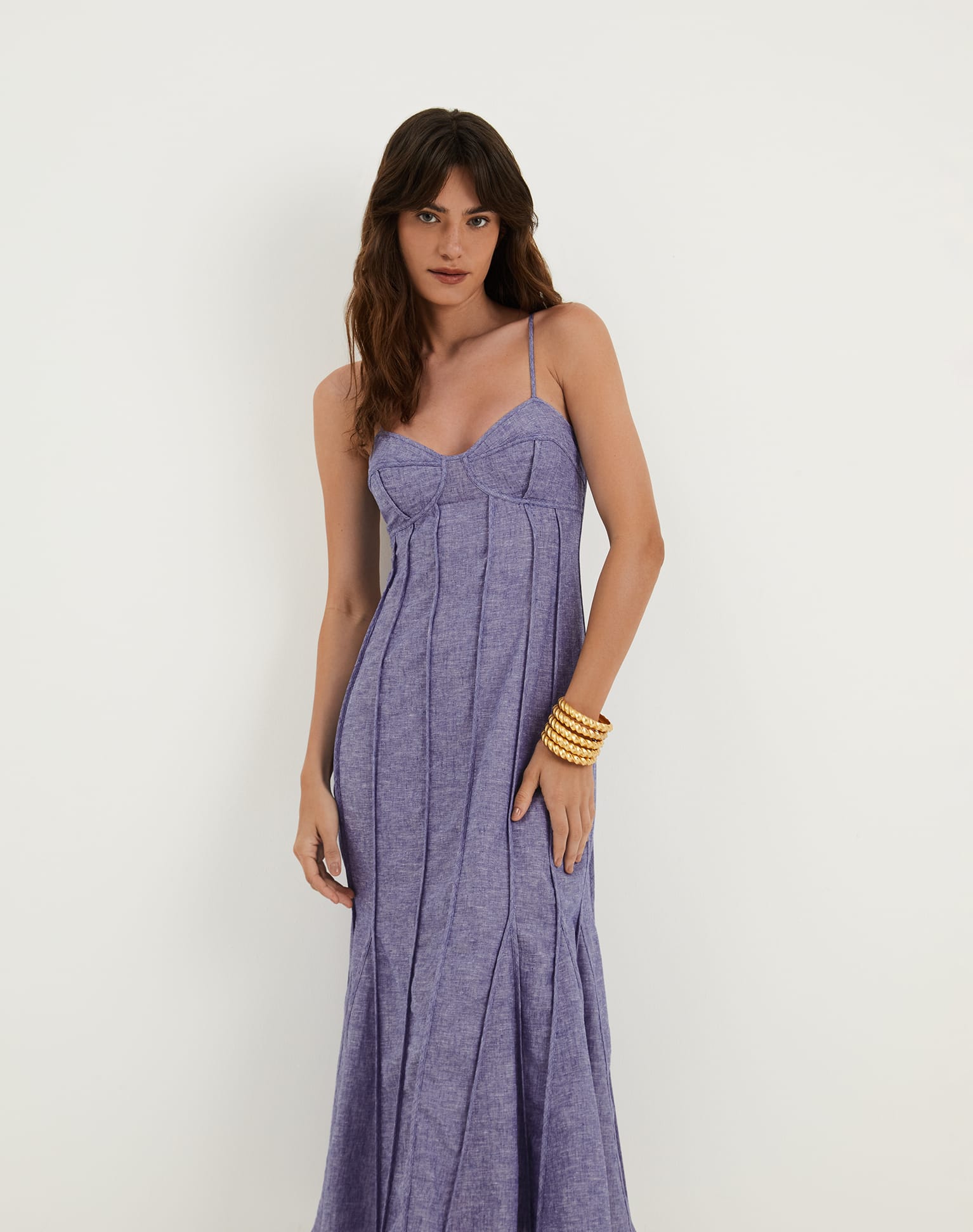 Josephine Midi Dress - Le Bleu XS