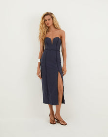 Louise Midi Dress - Sailboat XS
