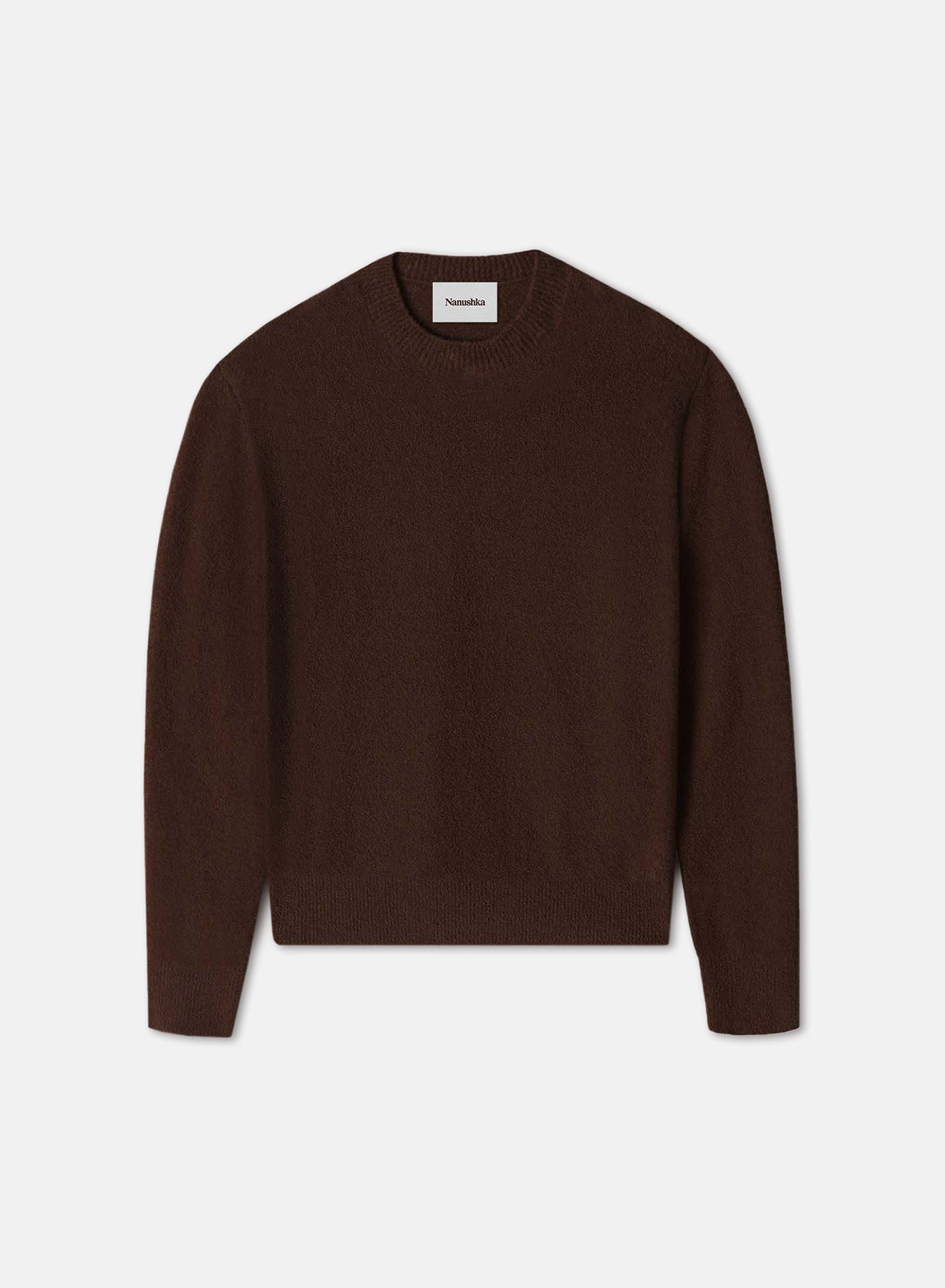 Mens | Virote Fluffy Knit Sweater | Brown