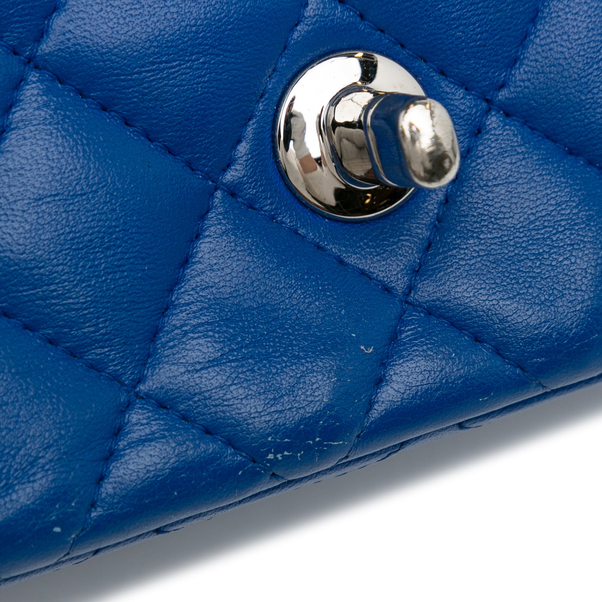 Chanel Pre-Owned Mini Rectangular Classic Lambskin Single Flap | Women | Blue