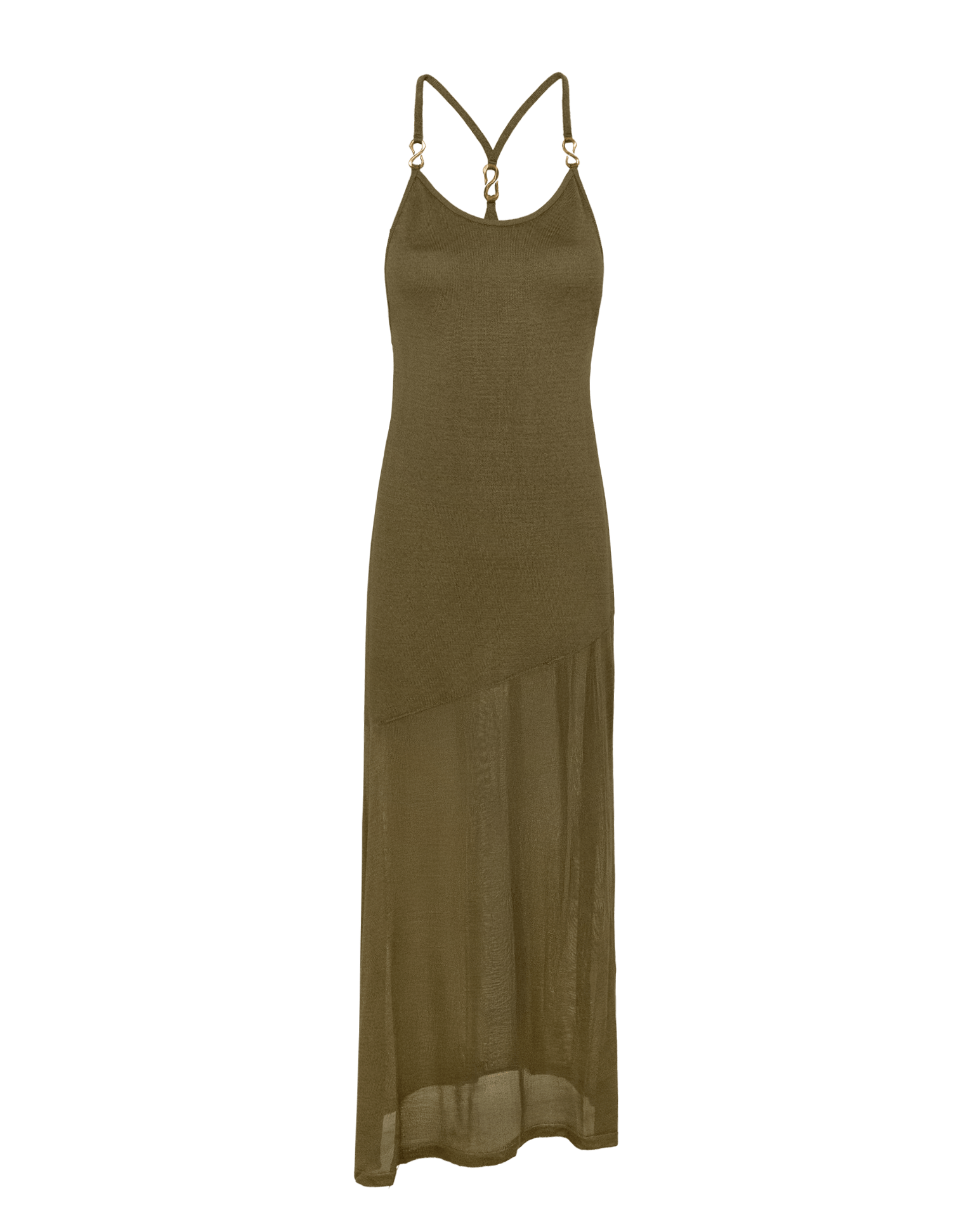 Knit Daphne Long Dress - Evergreen XS