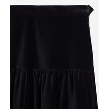 Velvet Long Skirt | Women | Black