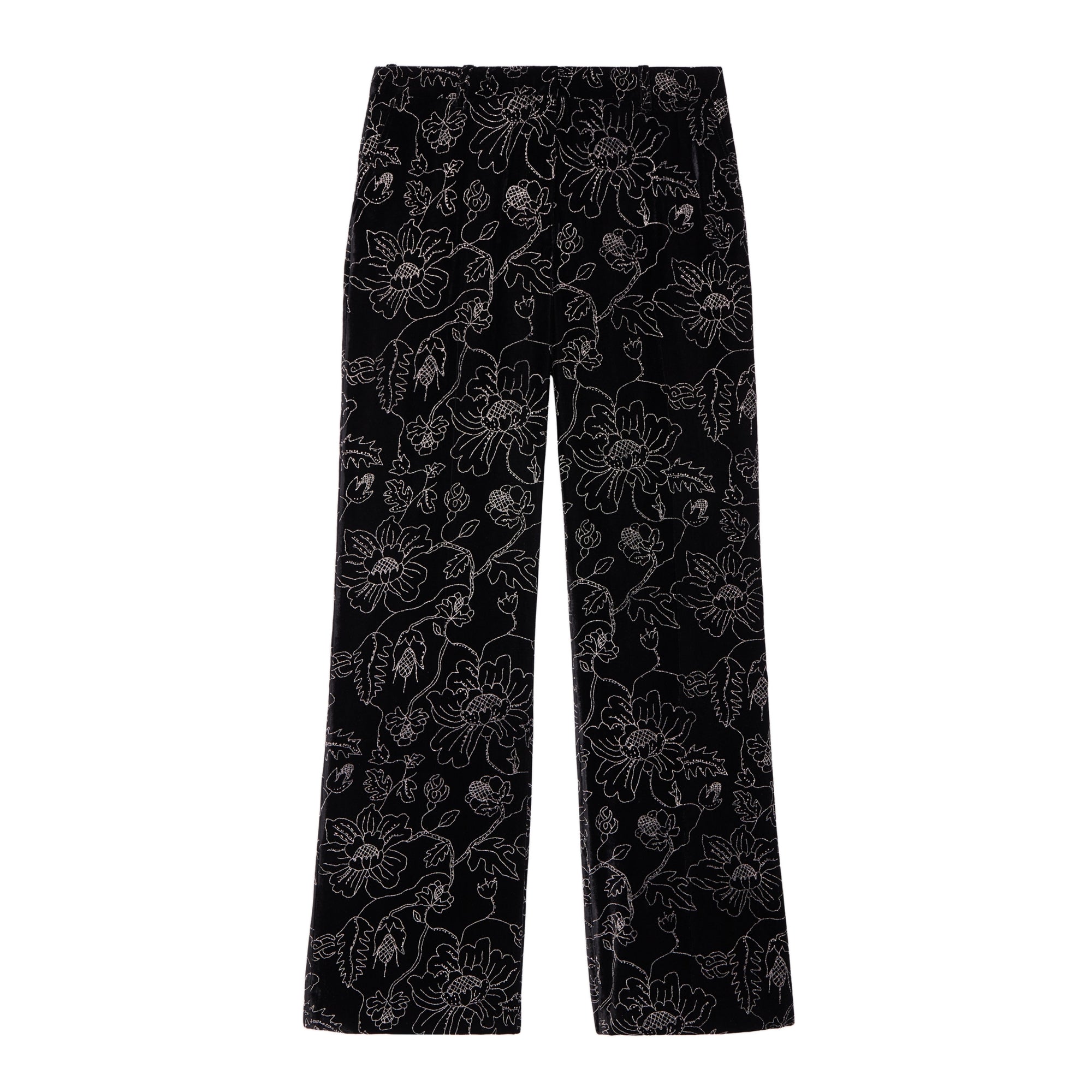 Velvet Suit Trousers | Women | Black