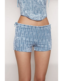 Velvet Tie Short | Hydrangea
