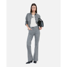 Vichy Check Flare Trousers | Women | Black x White