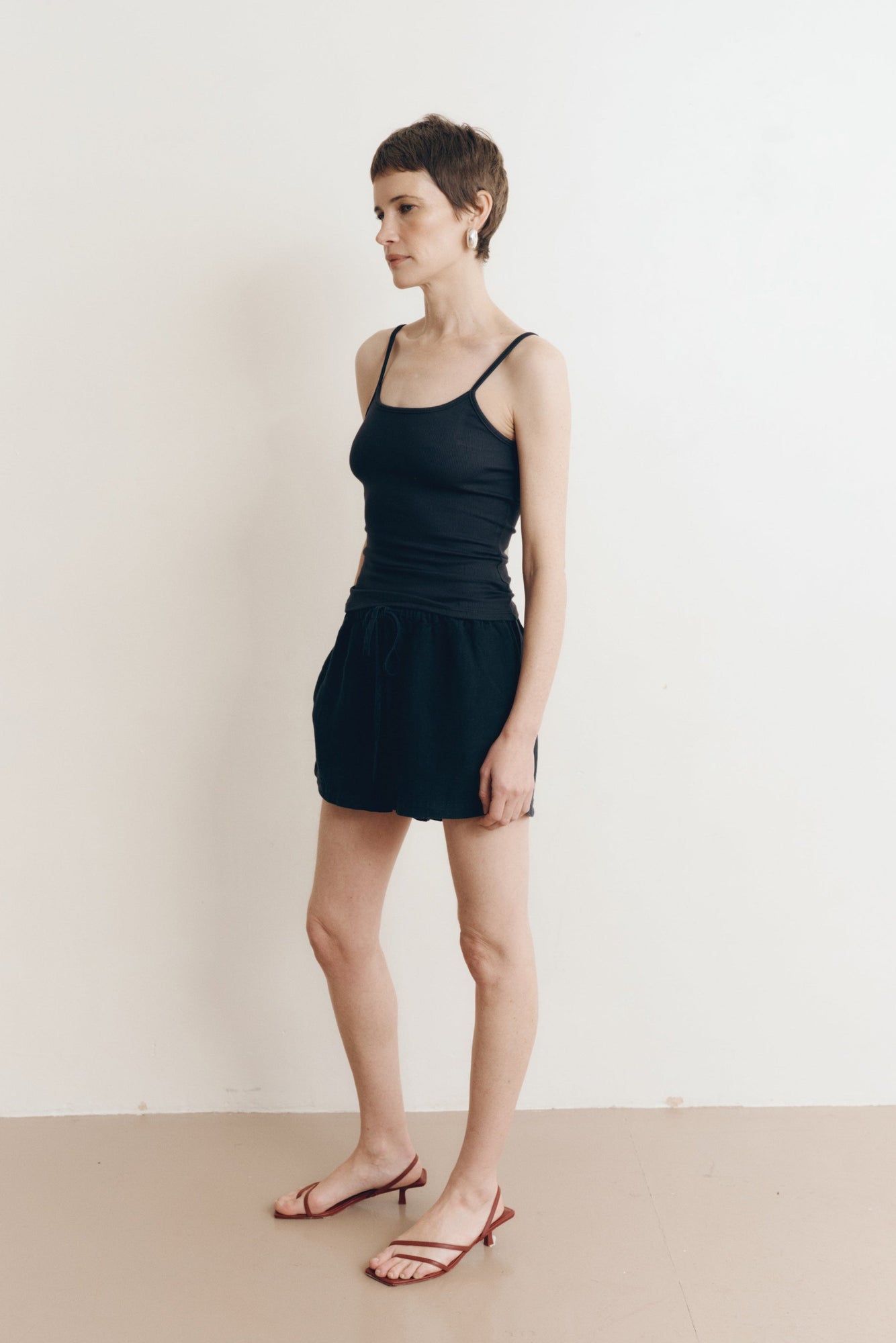 Ida Linen Short | Black