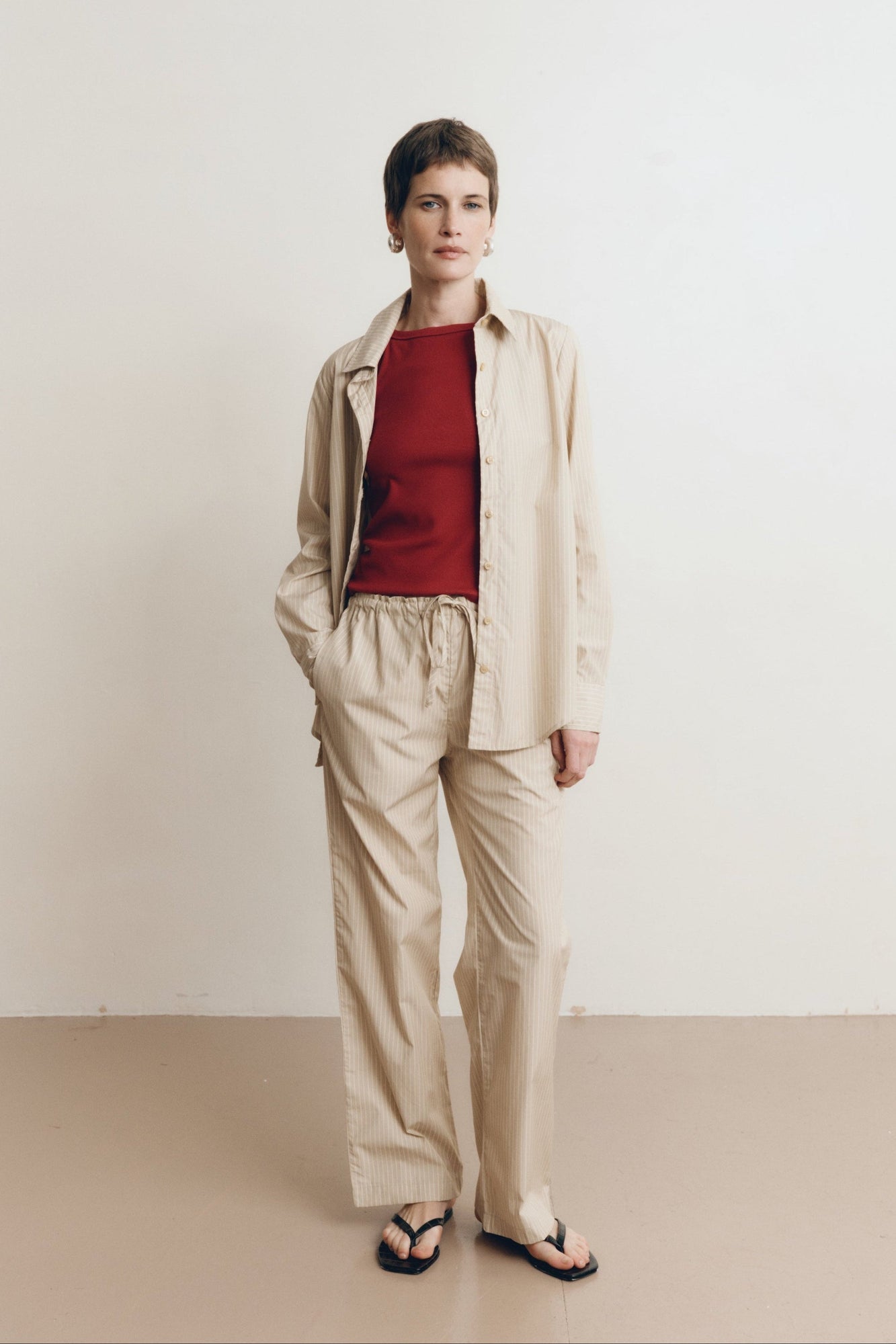Matteo Stripe Shirt | Dune-Stripe