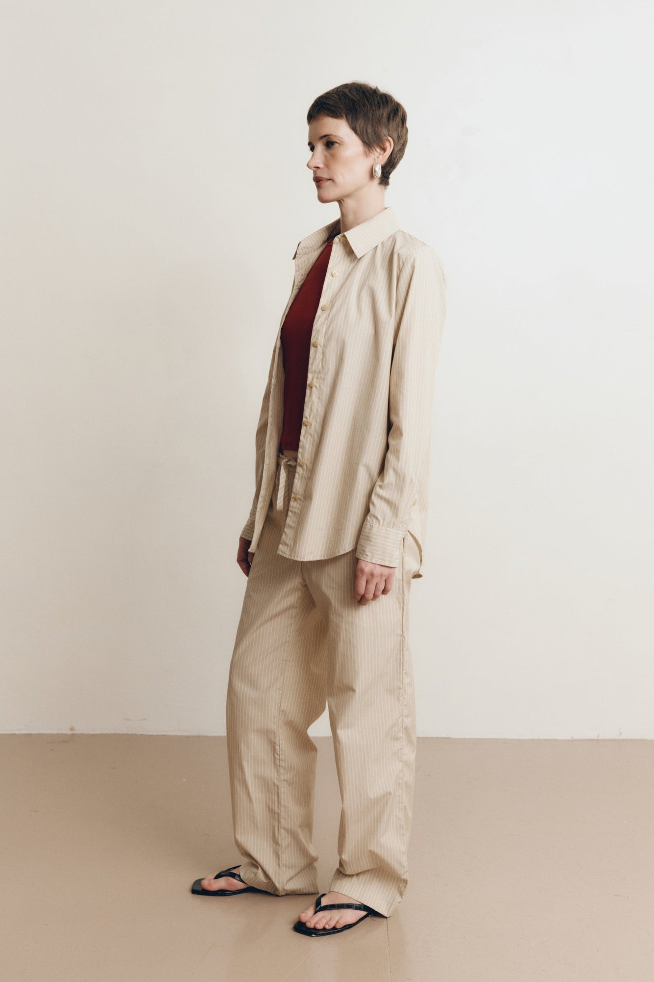 Matteo Stripe Shirt | Dune-Stripe