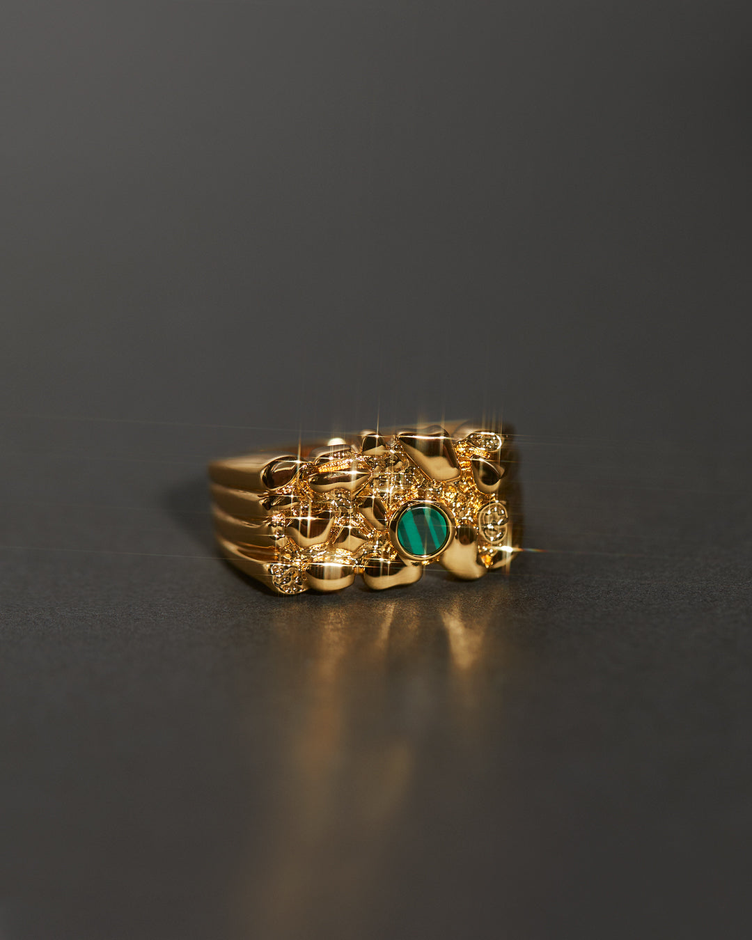 Viva Nugget Ring | Plated Gold